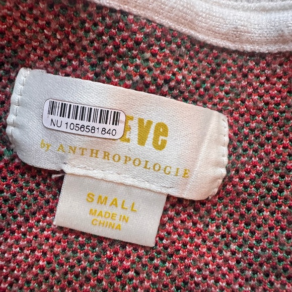 Anthropologie Maeve White Sweater with Red Rose Design - Picture 8 of 8